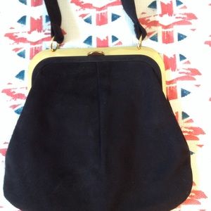Vintage Koret Black Suede Evening Bag